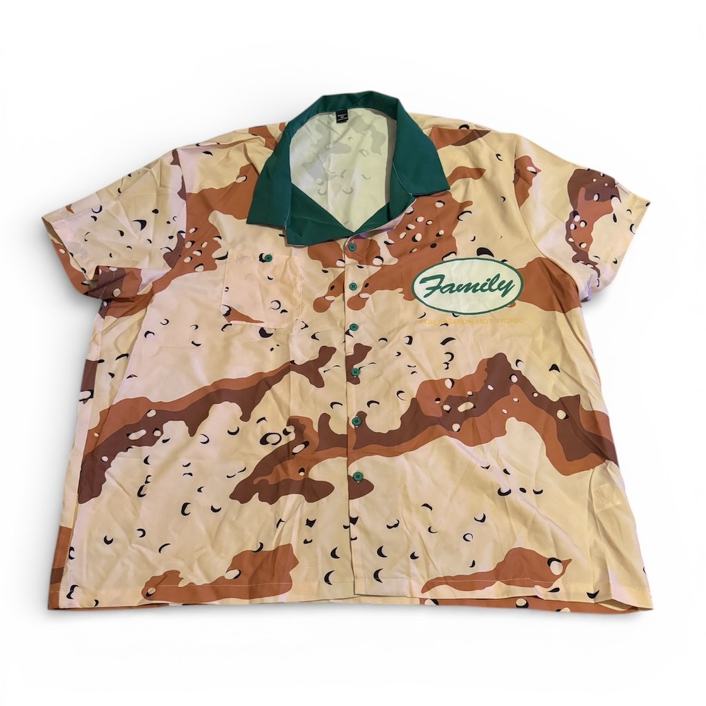 Men's Casual Button Down Shirt - Brown and Green